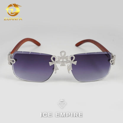 Iced Out 925 Silver Moissanite Glasses