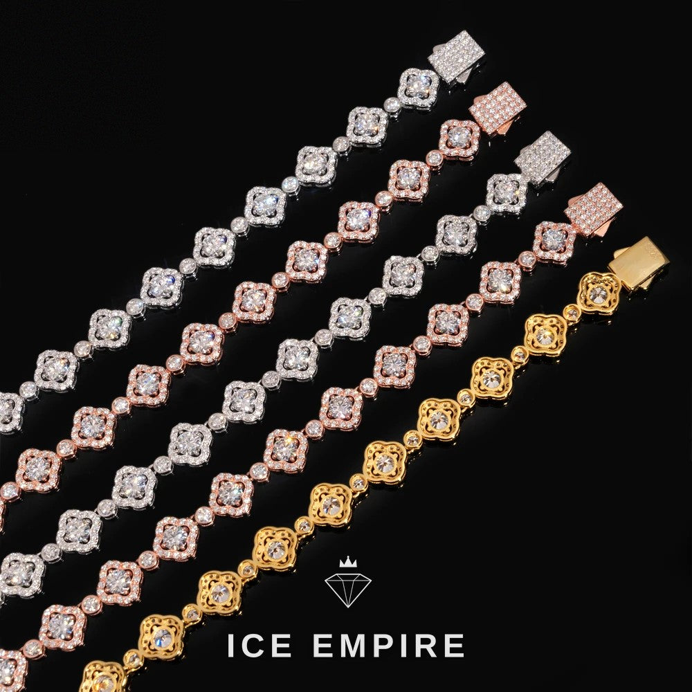Iced Out Rose Gold Plated Moissanite Cuban Chain