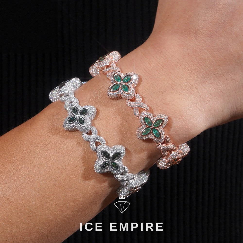 Iced Out Rose Gold Plated Moissanite Cuban Chain