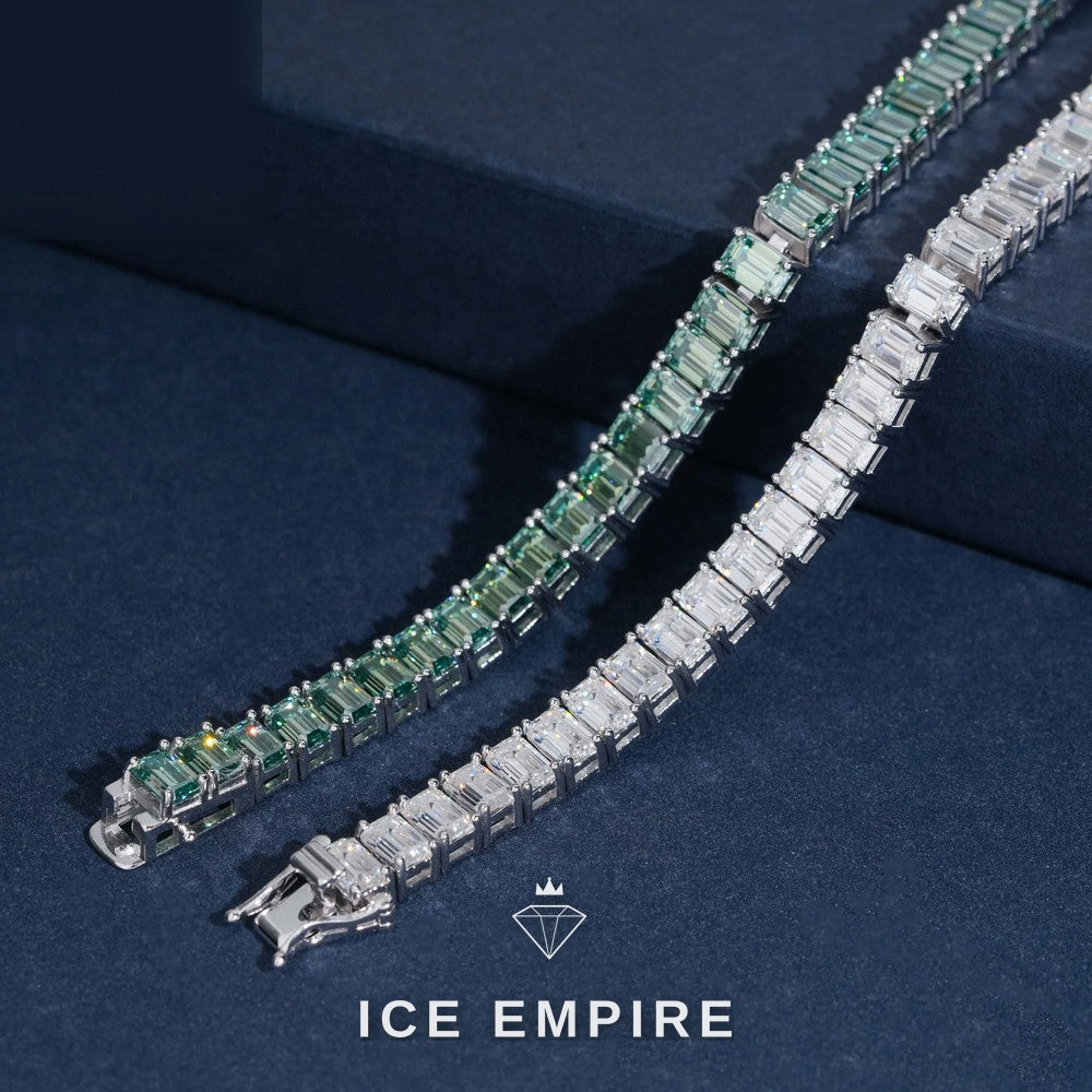 Iced Out 925 Silver Moissanite Tennis Bracelet