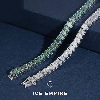 Iced Out 925 Silver Moissanite Tennis Bracelet