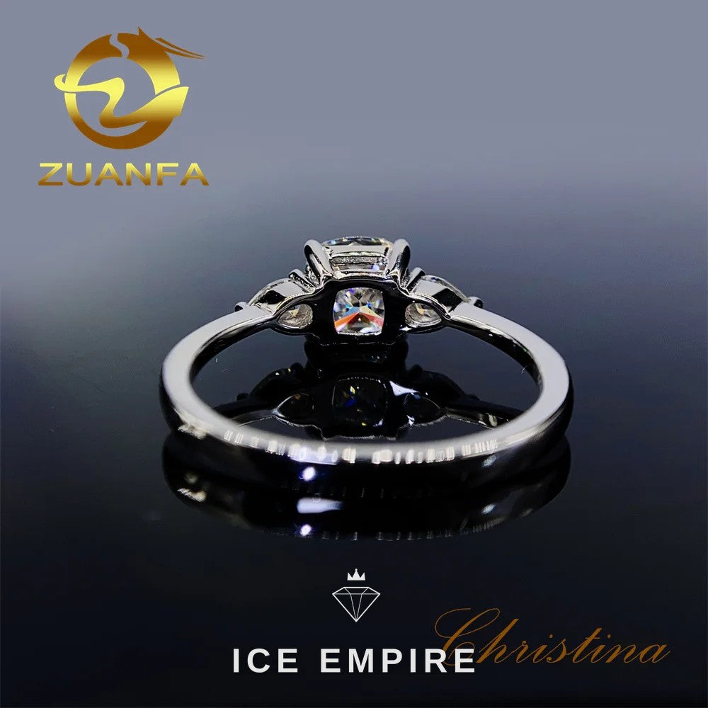 Iced Out Gold Plated Moissanite Wedding Band