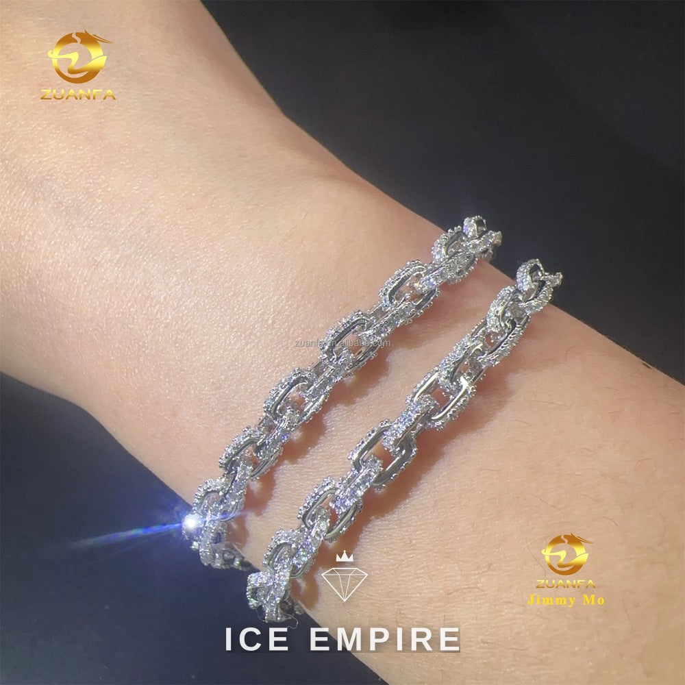 Iced Out Gold Plated Moissanite Cuban Chain