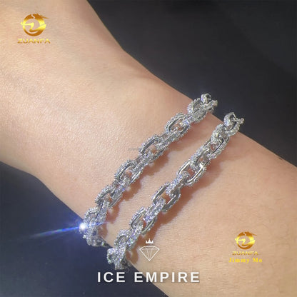 Iced Out Gold Plated Moissanite Cuban Chain