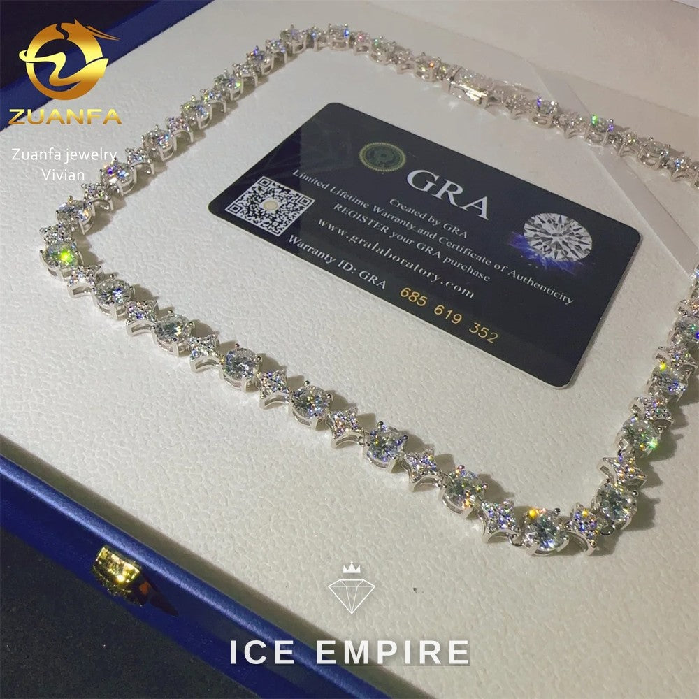 Iced Out Rose Gold Plated Moissanite Cuban Chain