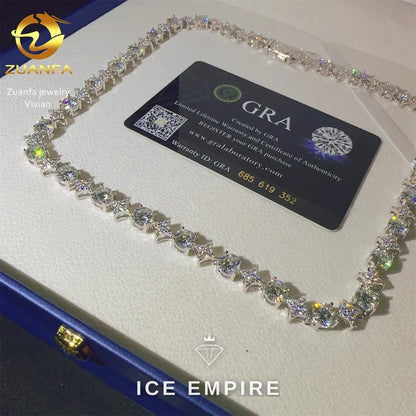 Iced Out Rose Gold Plated Moissanite Cuban Chain