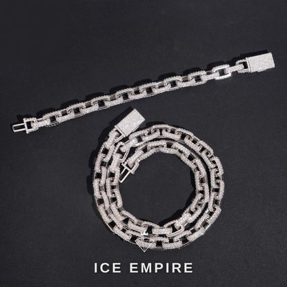 Iced Out Rose Gold Plated Moissanite Cuban Chain