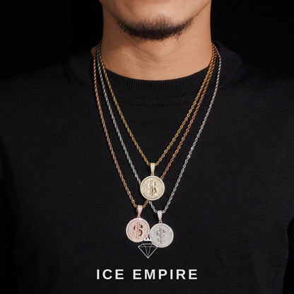 Iced Out Rose Gold Plated Moissanite Pendant