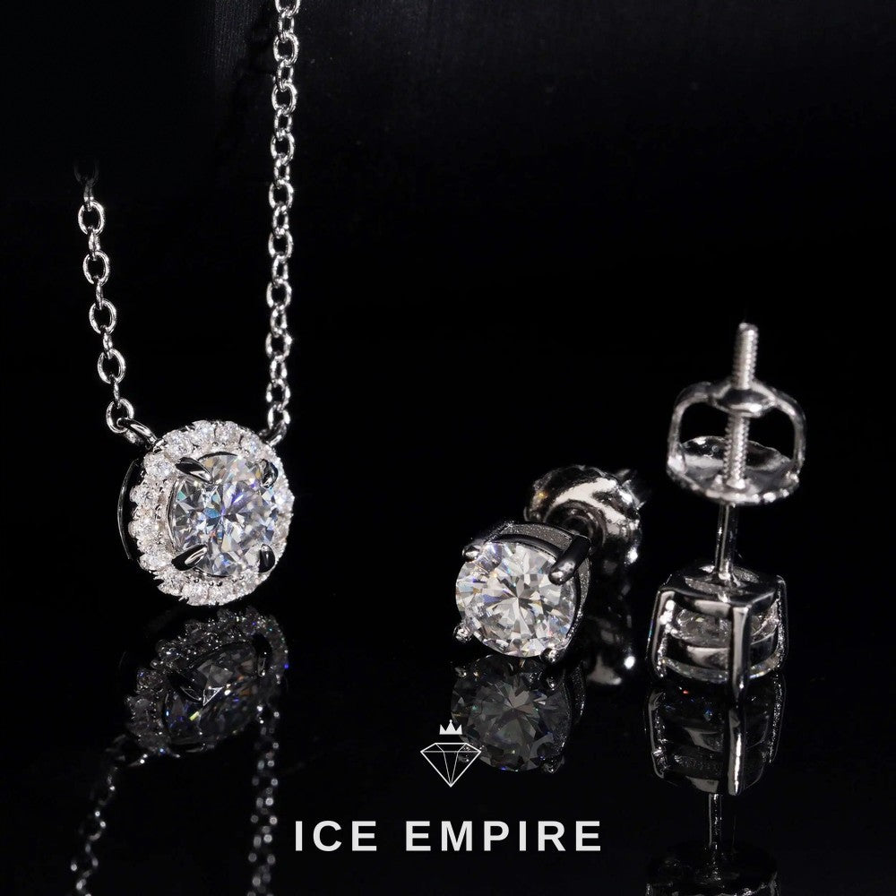 Iced Out Cluster 925 Silver Moissanite Pendant