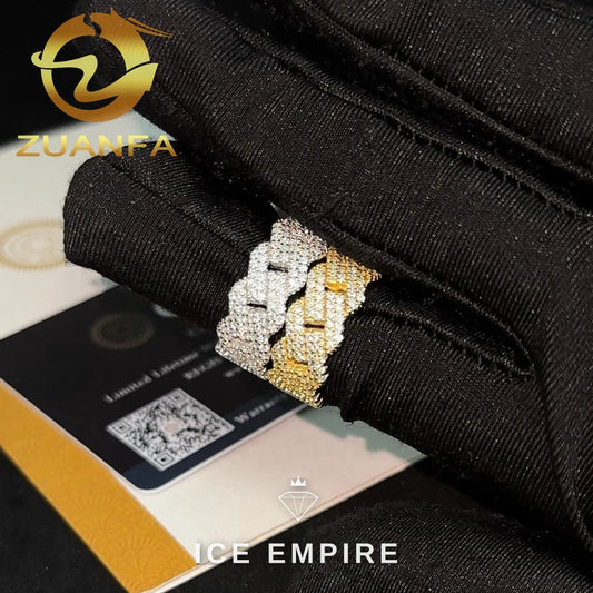 Iced Out 925 Silver Moissanite Cuban Chain