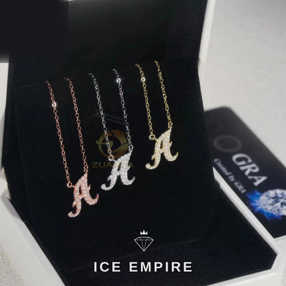 Iced Out Baguette 925 Silver Pendant
