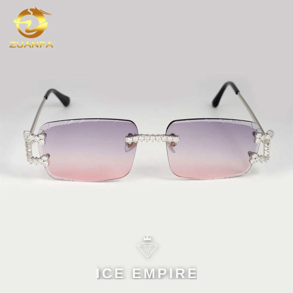 Iced Out 925 Silver Moissanite Glasses