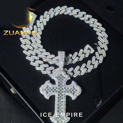 Iced Out Baguette Rose Gold Plated Cuban Chain
