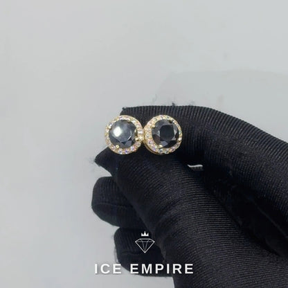 Iced Out 925 Silver Moissanite Stud Earrings