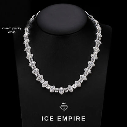 Iced Out Rose Gold Plated Moissanite Cuban Chain