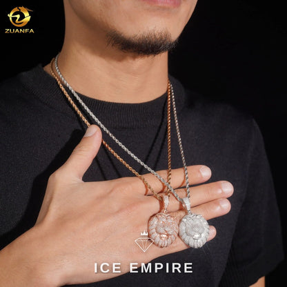Iced Out Rose Gold Plated Moissanite Pendant