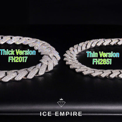 Iced Out Rose Gold Plated Moissanite Cuban Chain
