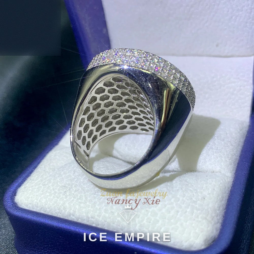 Iced Out Gold Plated Moissanite Ring
