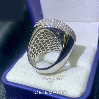 Iced Out Gold Plated Moissanite Ring