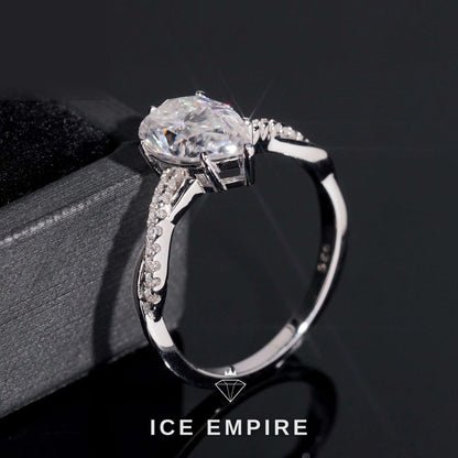 Iced Out Gold Plated Moissanite Wedding Band