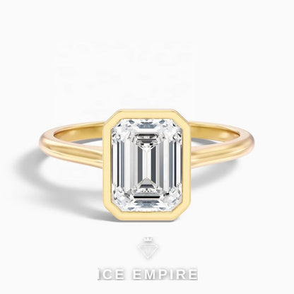 Iced Out 10K Gold Lab Grown Diamond Engagement Ring