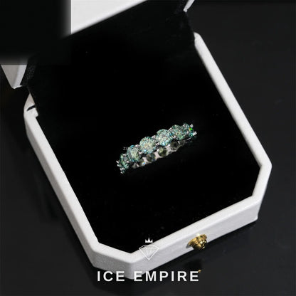 Iced Out 925 Silver Moissanite Ring