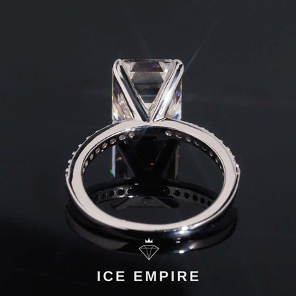 Iced Out 18K Gold Moissanite Wedding Band