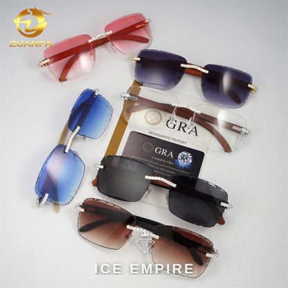 Iced Out 925 Silver Moissanite Glasses