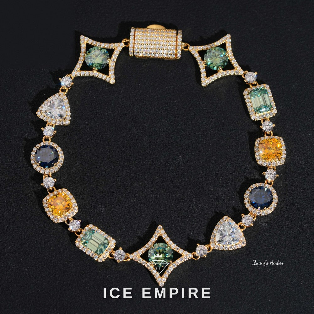 Iced Out 925 Silver Moissanite Tennis Chain