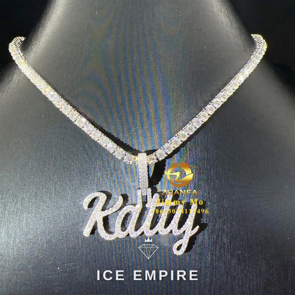 Iced Out 925 Silver Pendant