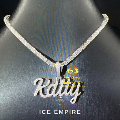 Iced Out 925 Silver Pendant