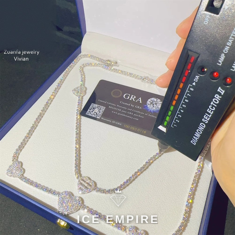 Iced Out Rose Gold Plated Moissanite Cuban Chain
