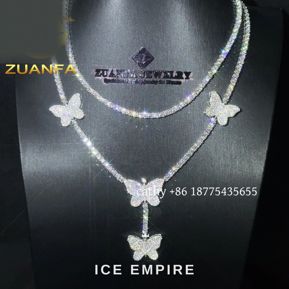 Iced Out Rose Gold Plated Moissanite Cuban Chain