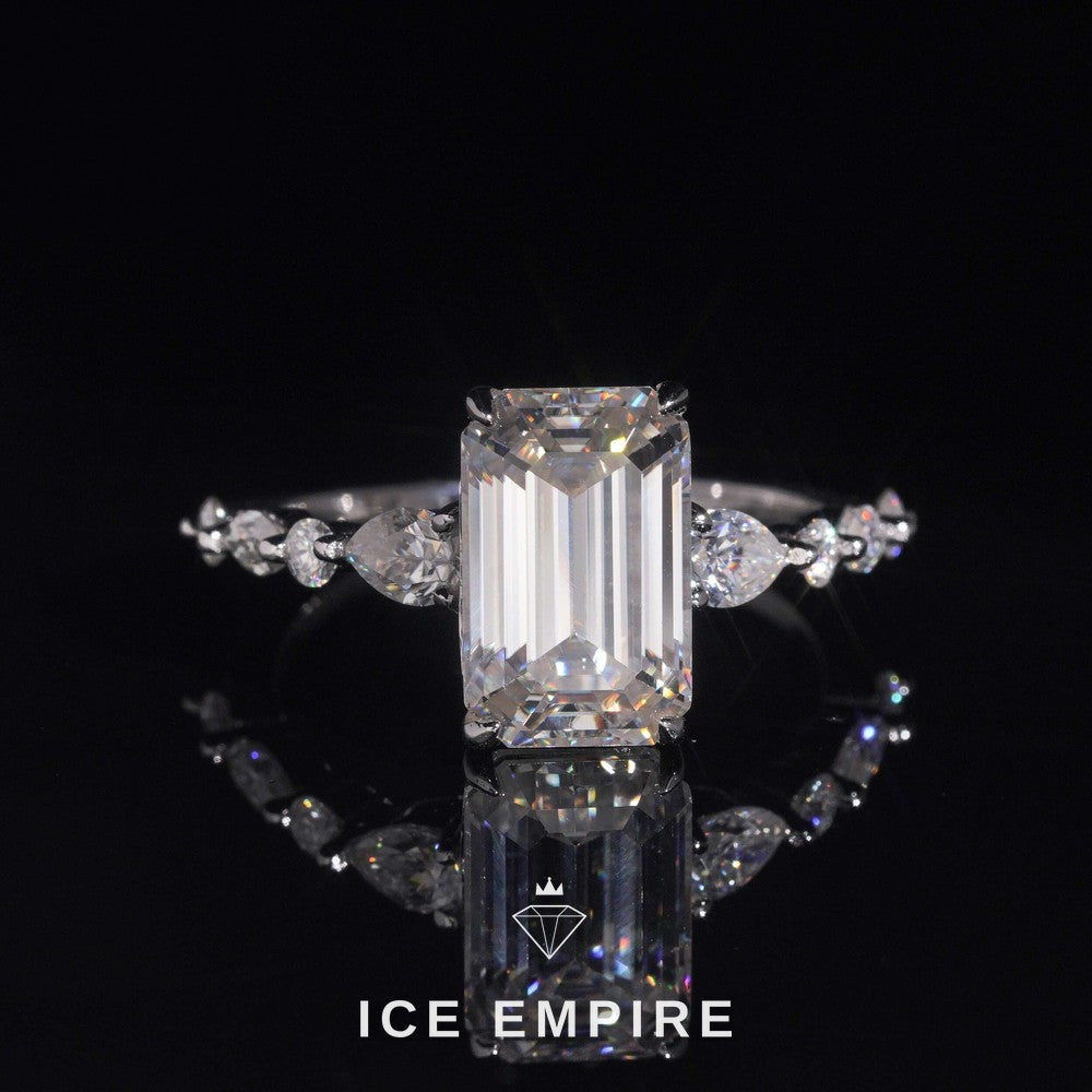 Iced Out Gold Plated Moissanite Wedding Band