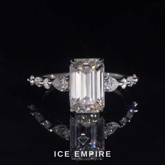 Iced Out Gold Plated Moissanite Wedding Band