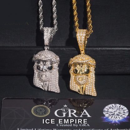 Iced Out Baguette 925 Silver Pendant