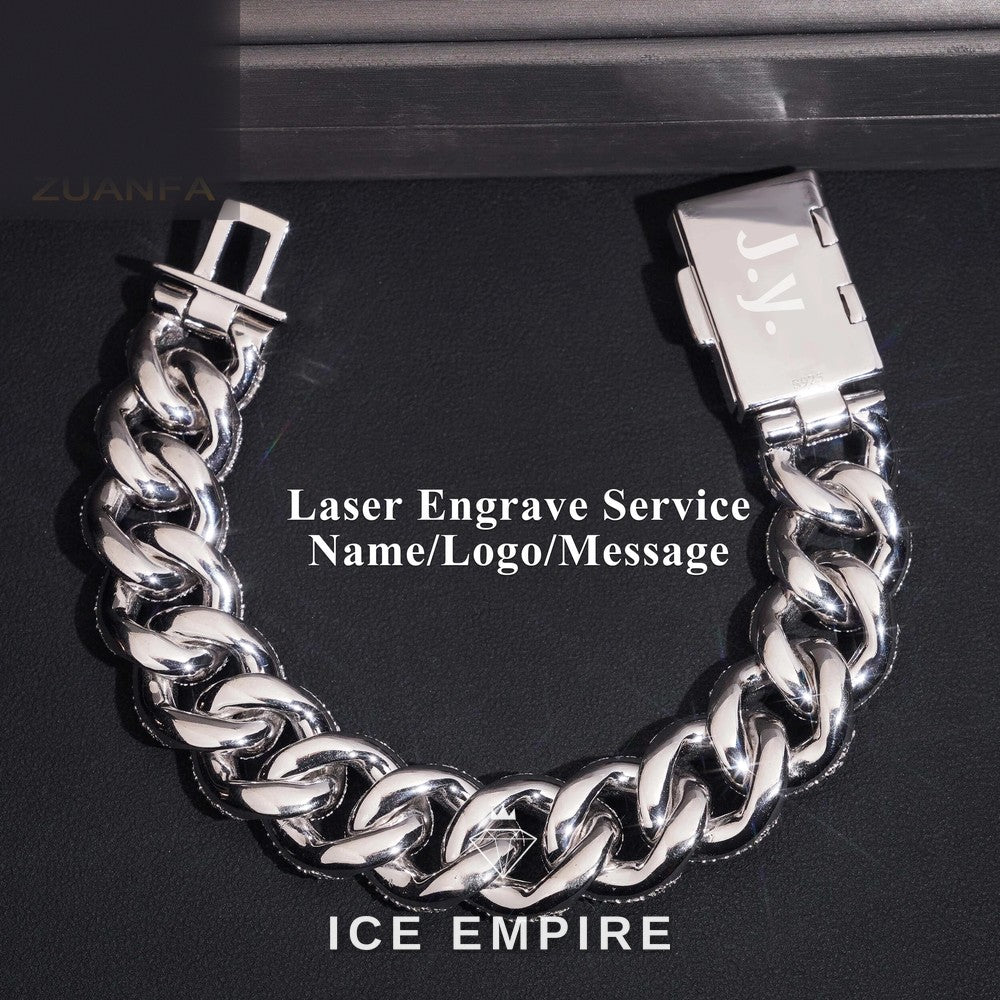 Iced Out Rose Gold Plated Moissanite Cuban Chain