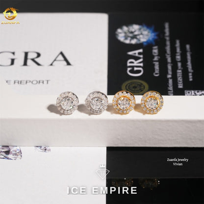 Iced Out 925 Silver Moissanite Earrings