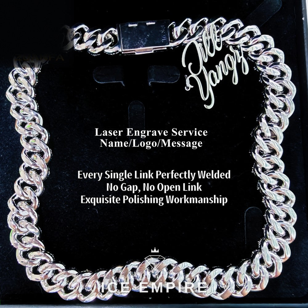 Iced Out Rose Gold Plated Moissanite Cuban Chain