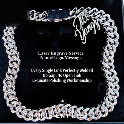Iced Out Rose Gold Plated Moissanite Cuban Chain