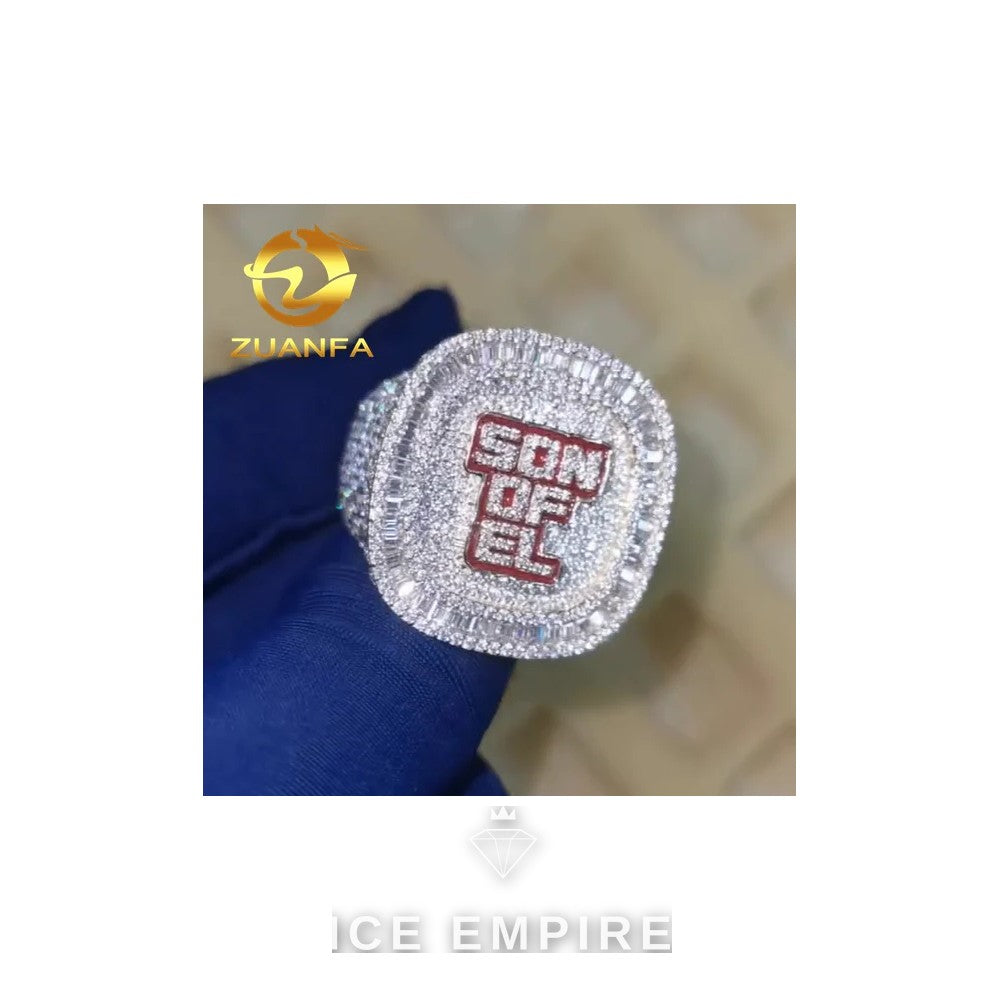 Iced Out 925 Silver Moissanite Cuban Chain