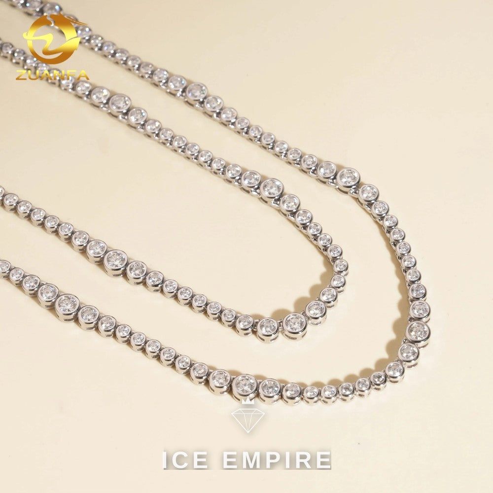 Iced Out Rose Gold Plated Moissanite Cuban Chain