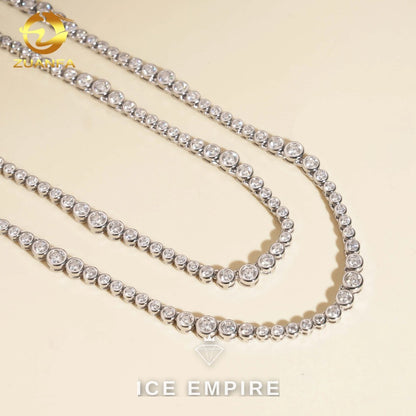 Iced Out Rose Gold Plated Moissanite Cuban Chain