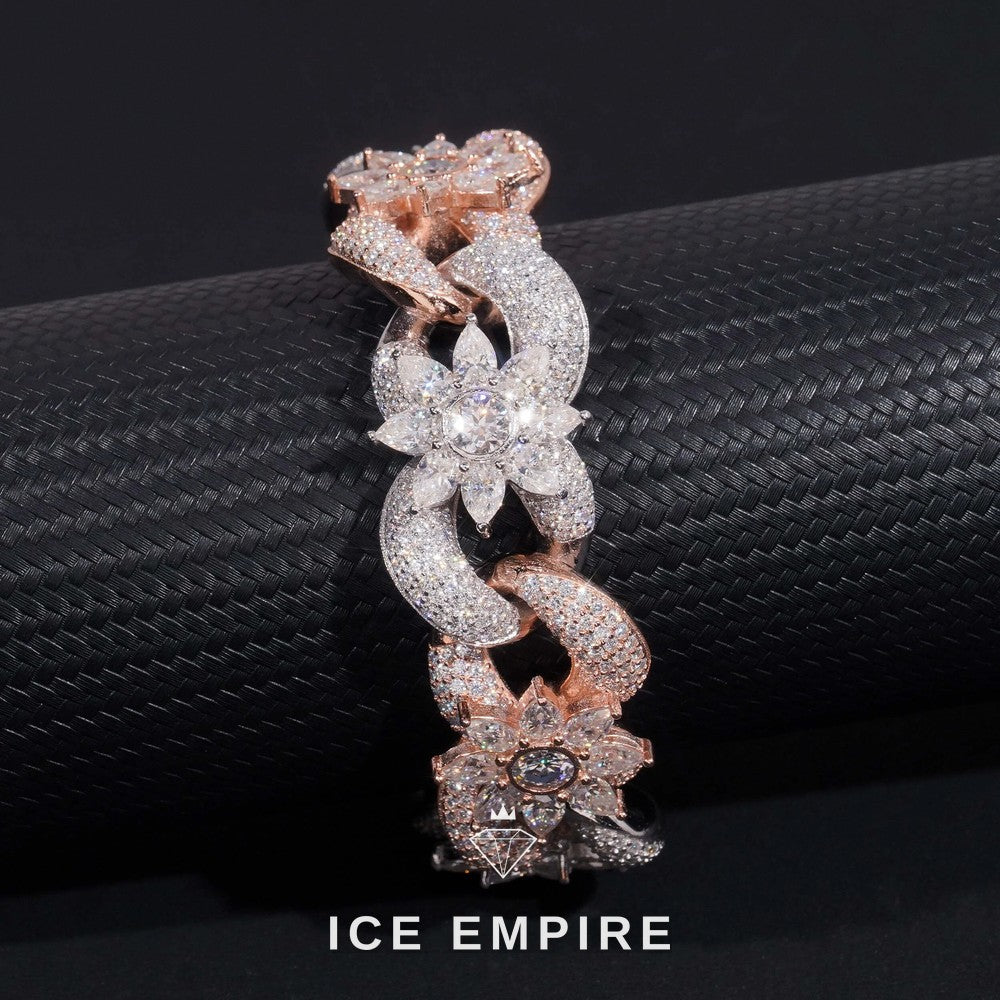 Iced Out 925 Silver Moissanite Cuban Chain
