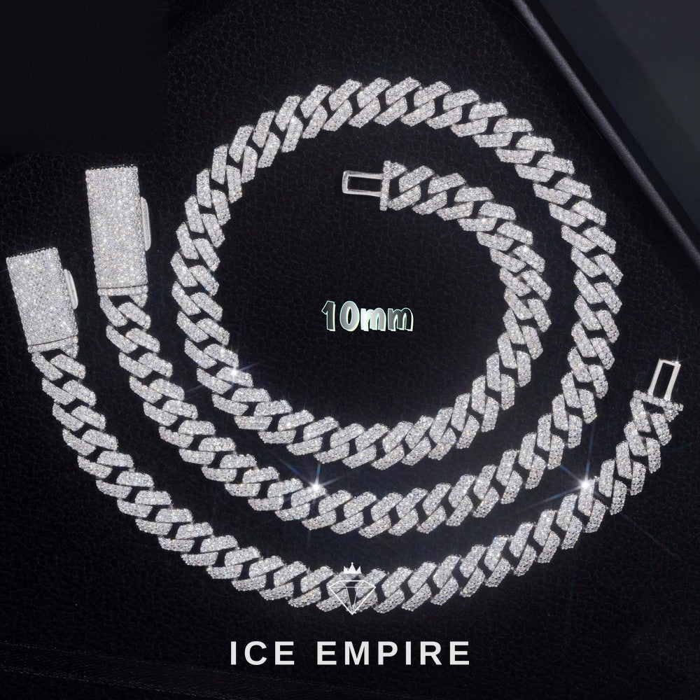 Iced Out Rose Gold Plated Moissanite Cuban Chain