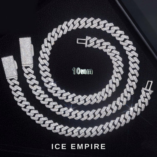 Iced Out Rose Gold Plated Moissanite Cuban Chain