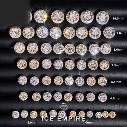 Iced Out 925 Silver Moissanite Earrings