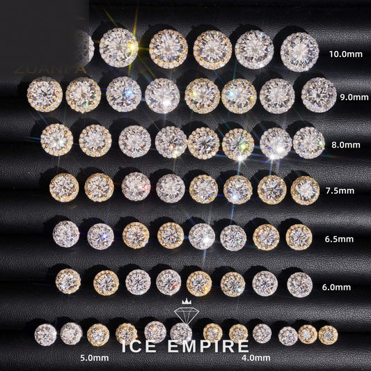 Iced Out 925 Silver Moissanite Earrings