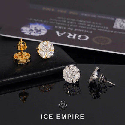 Iced Out Rose Gold Plated Moissanite Earrings