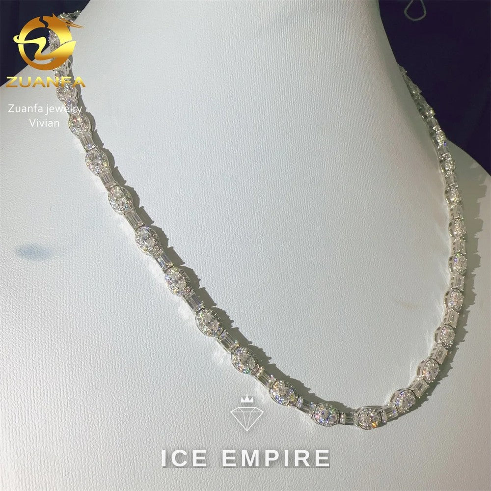 Iced Out Rose Gold Plated Moissanite Cuban Chain